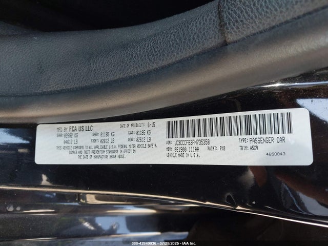 1C3CCCFB3FN735358 Chrysler 200