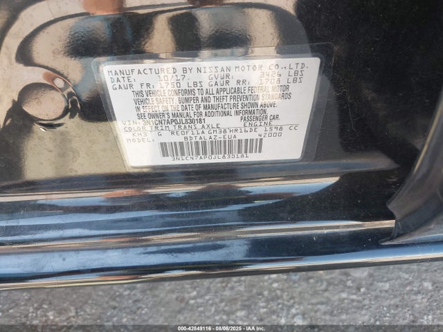 3N1CN7AP0JL830181 Nissan 2018