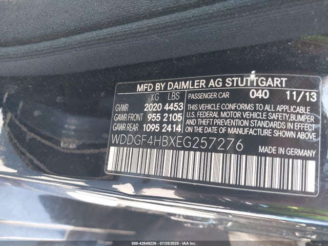 WDDGF4HBXEG257276 Mercedes-Benz 2014