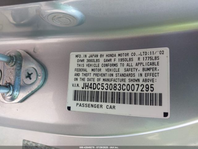 2003 ACURA RSX JH4DC53083C007295 Photo 8