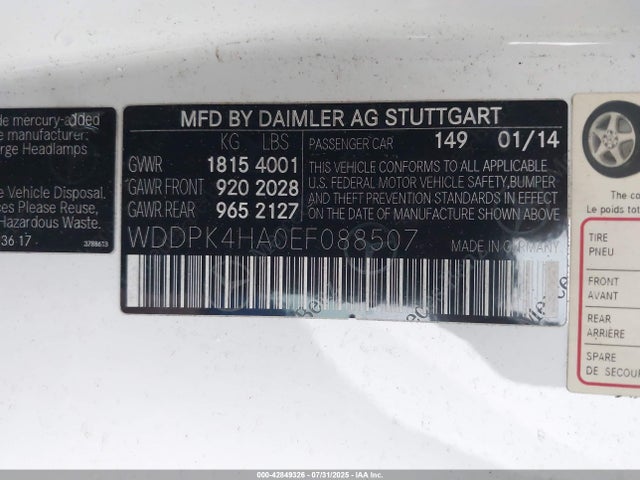 Mercedes-Benz SLK-Class 2014 WDDPK4HA0EF088507 Image 9