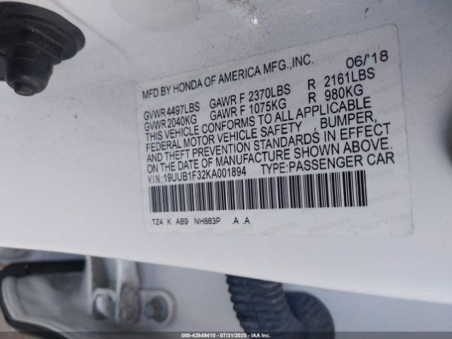 2019 ACURA TLX 19UUB1F32KA001894 Photo 8