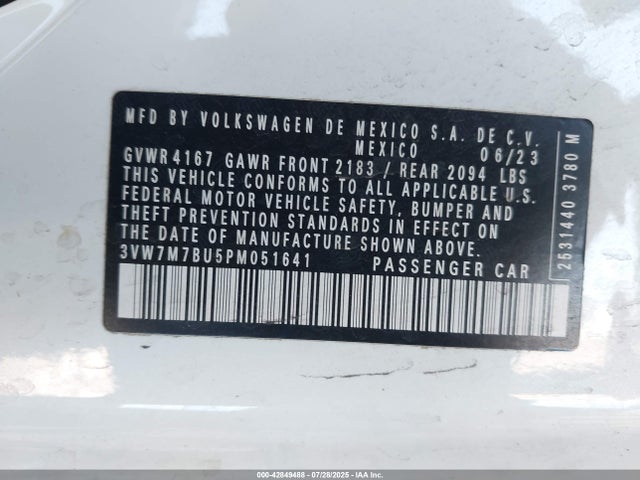 Volkswagen tsi 2023 3VW7M7BU5PM051641 Image 9