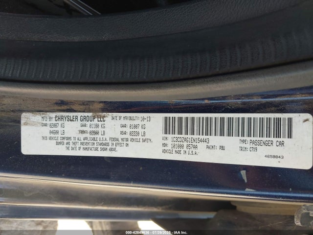 Dodge Avenger 2014 1C3CDZAG1EN154443 Image 9