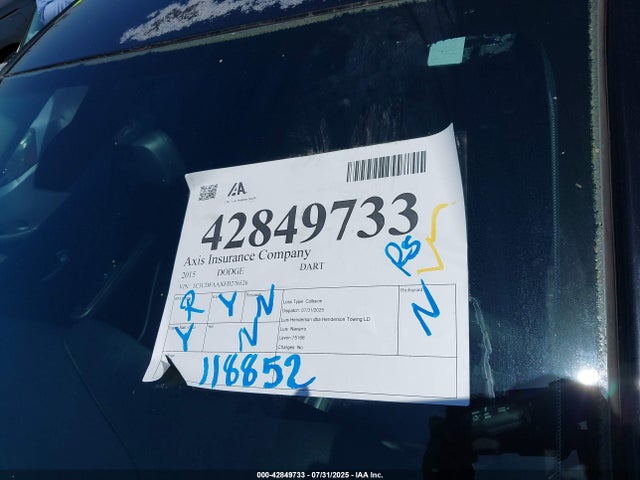 Dodge Dart 2015 1C3CDFAAXFD276526 Image 12