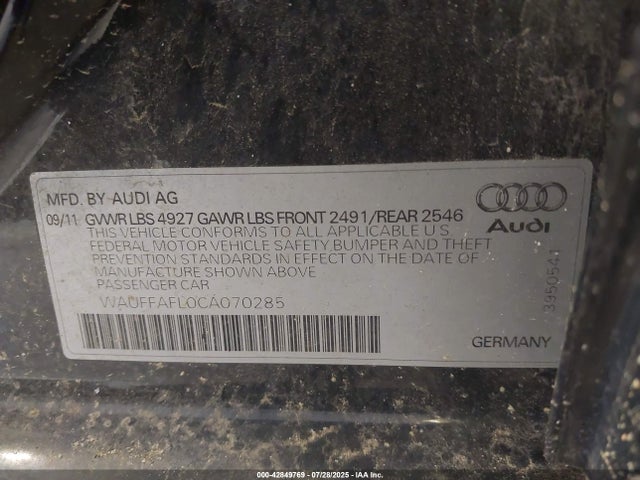 2012 AUDI A4 WAUFFAFL0CA070285 Photo 8