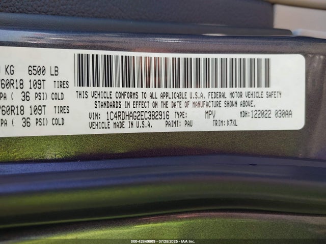 Dodge 2014 2014 1C4RDHAG2EC382916 Image 9