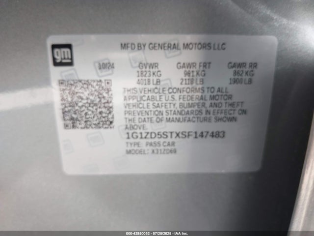 1G1ZD5STXSF147483 Chevrolet lfv