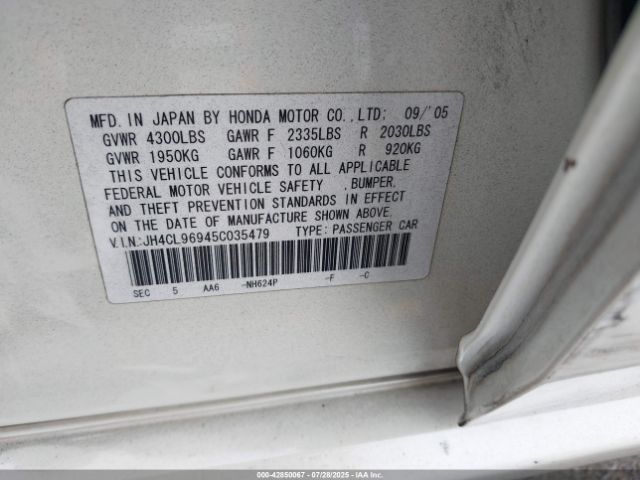 2005 ACURA TSX JH4CL96945C035479 Photo 8