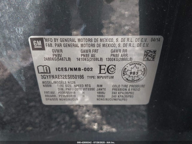 2014 CADILLAC SRX 3GYFNAE32ES650186 Photo 8