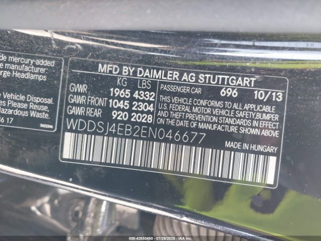2014 MERCEDES-BENZ CLA 250 WDDSJ4EB2EN046677 Photo 8