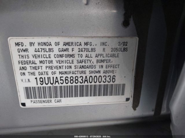 2003 ACURA TL 19UUA56883A000336 Photo 8