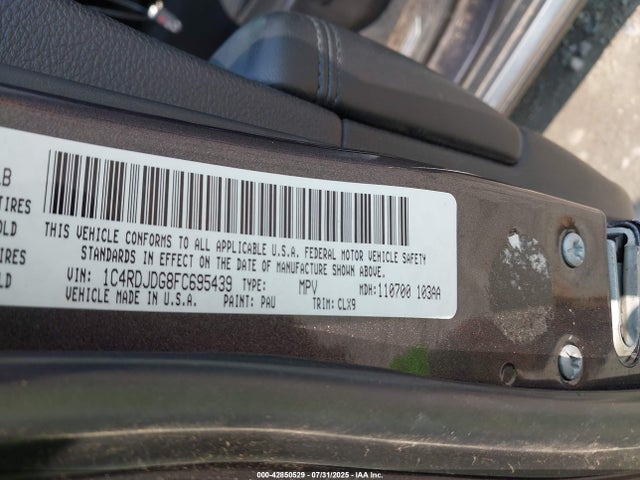 Dodge Durango 2015 1C4RDJDG8FC695439 Image 9