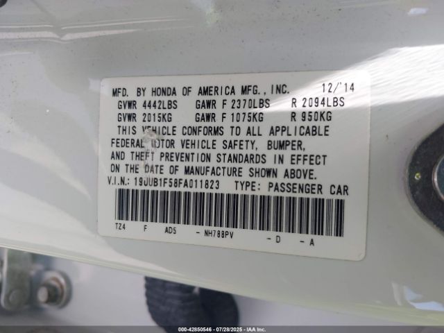 2015 ACURA TLX 19UUB1F58FA011823 Photo 8