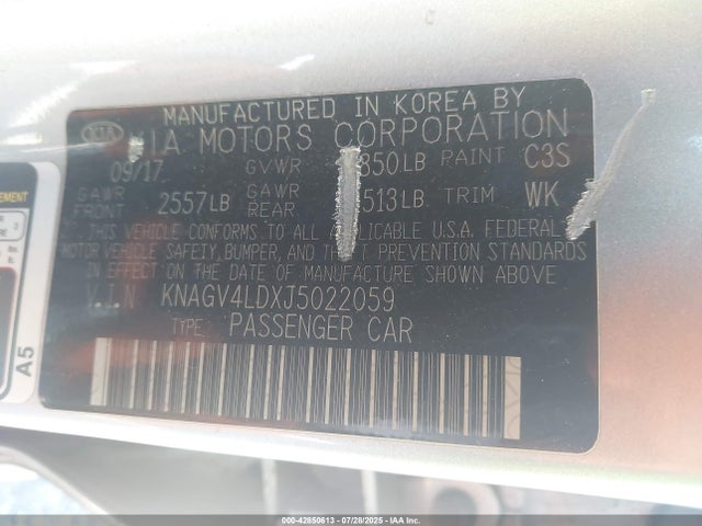 KNAGV4LDXJ5022059 KIA gdi nu