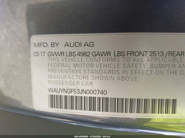 2018 AUDI A5 WAUYNGF53JN000740 Photo 8