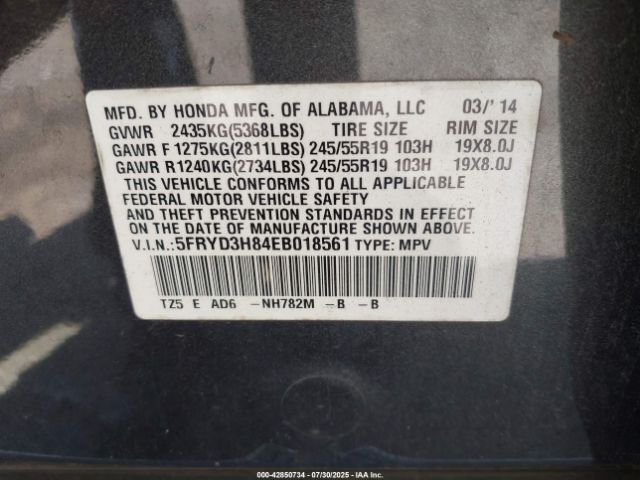 2014 ACURA MDX 5FRYD3H84EB018561 Photo 8