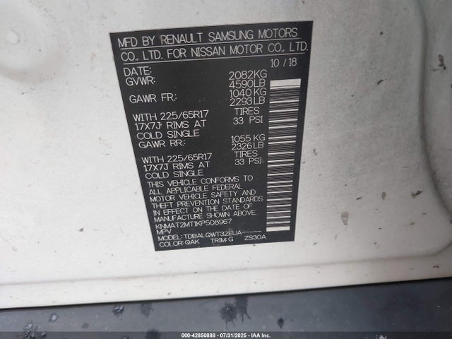 Nissan Rogue 2019 KNMAT2MT1KP508967 Image 9
