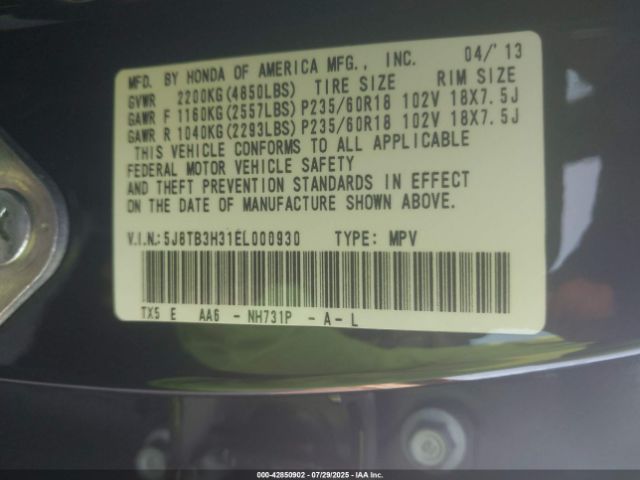 2014 ACURA RDX 5J8TB3H31EL000930 Photo 8