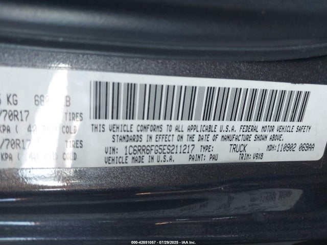 RAM 2014 2014 1C6RR6FG5ES211217 Image 9