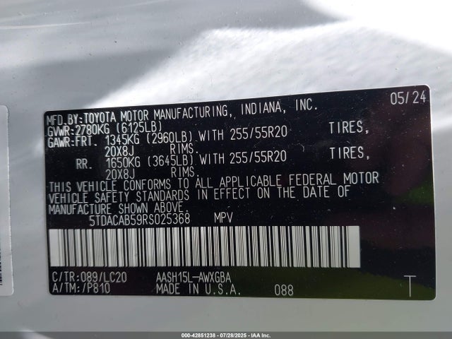 5TDACAB59RS025368 Toyota a25a-fxs, 5nm+4nm
