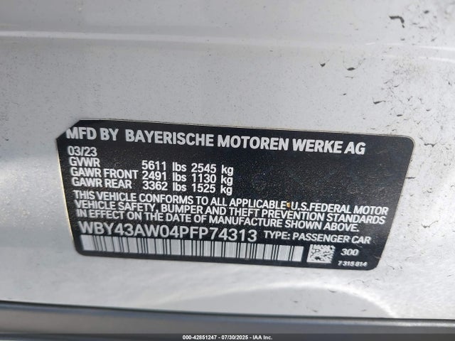 WBY43AW04PFP74313 BMW I4