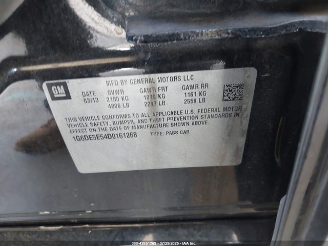 Продаж на аукціоні авто 2013 Cadillac Cts Luxury, vin: 1G6DE5E54D0161268, номер лоту: 42851269