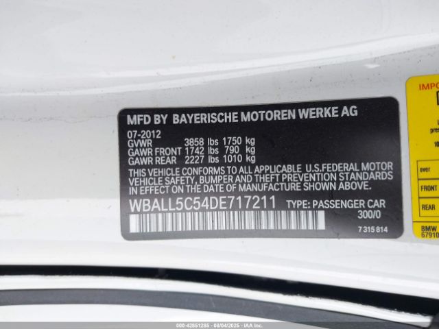 2013 BMW Z4 WBALL5C54DE717211 Photo 8