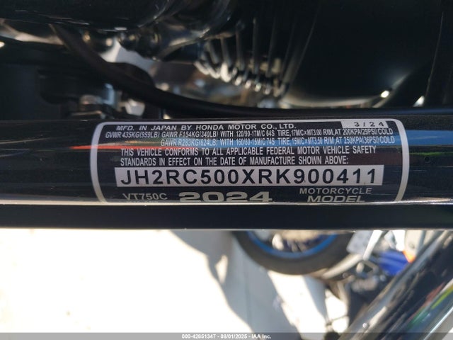 JH2RC500XRK900411 Honda Rc50e-2800001