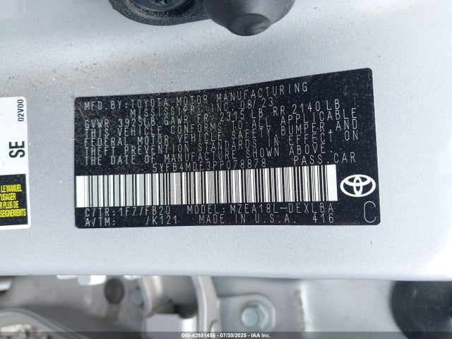 Toyota m20a-fks 2023 5YFB4MDE3PP078878 Image 9