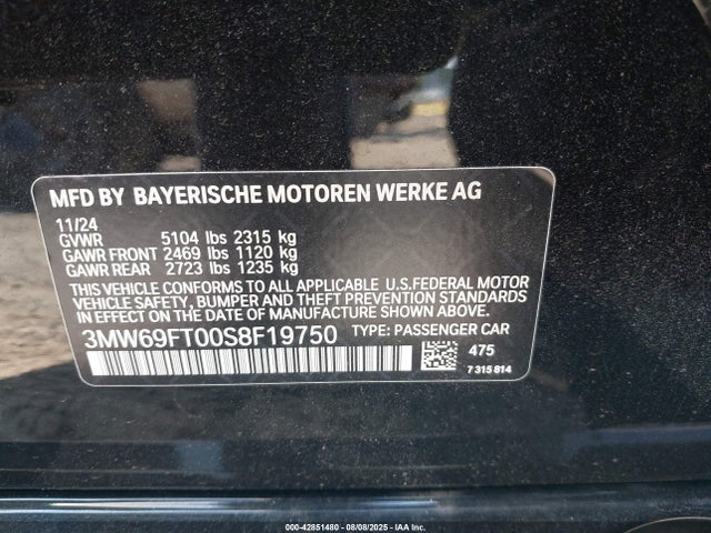 BMW M340I 2025 3MW69FT00S8F19750 Image 9
