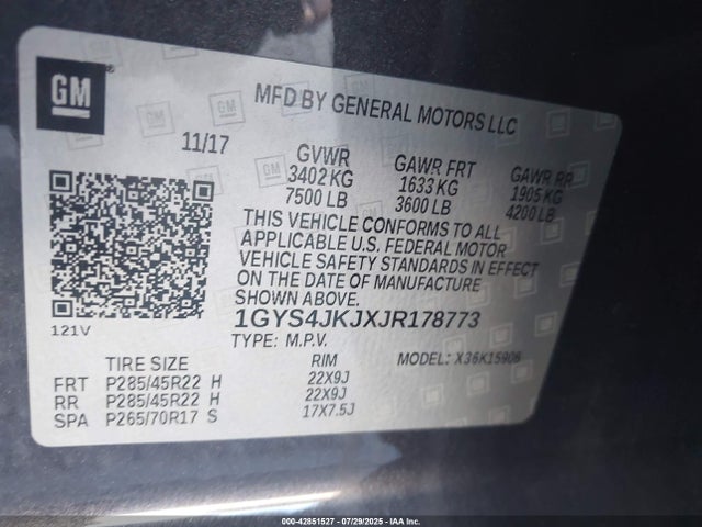 2018 CADILLAC ESCALADE ESV 1GYS4JKJXJR178773 Photo 8