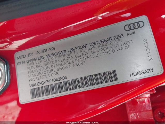 2015 AUDI A3 WAUEFGFF5F1042804 Photo 8