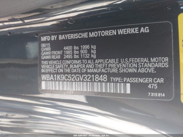 BMW 228I 2016 WBA1K9C52GV321848 Image 9