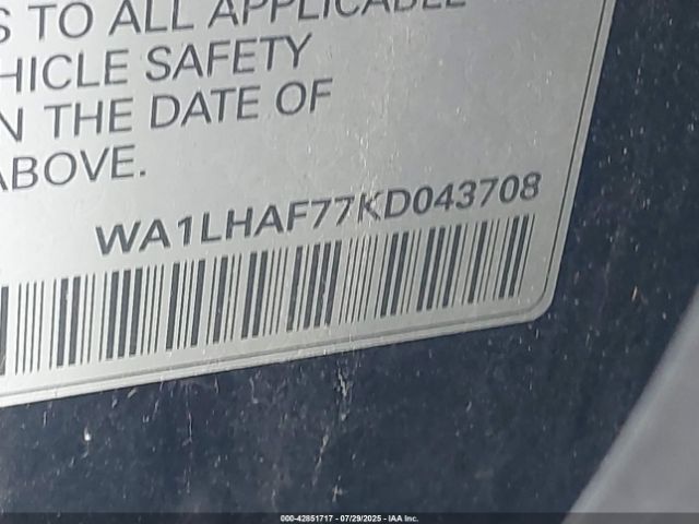 2019 AUDI Q7 WA1LHAF77KD043708 Photo 8