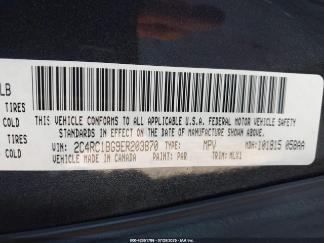 2C4RC1BG9ER203870 Chrysler Town and Country