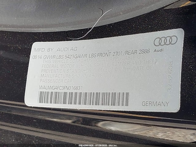 WAUWGAFC3FN016831 Audi A7