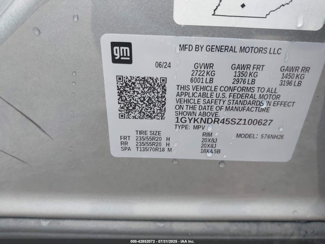 2025 CADILLAC XT5 1GYKNDR45SZ100627 Photo 8