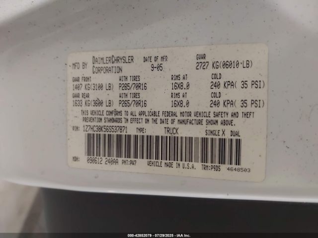 2006 MITSUBISHI RAIDER 1Z7HC38K56S537871 Photo 8