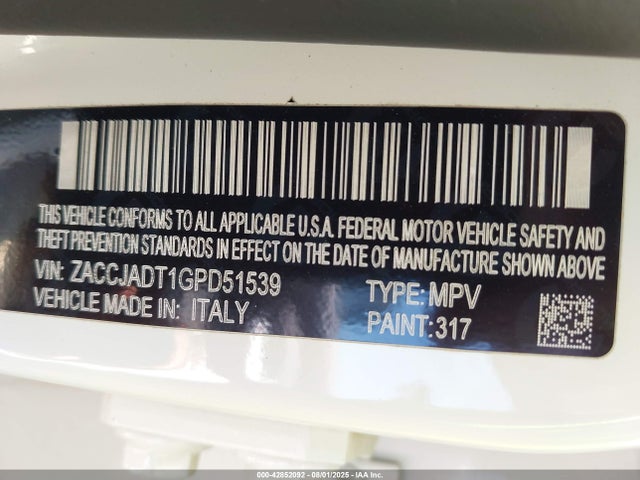 Jeep Renegade 2016 ZACCJADT1GPD51539 Image 9