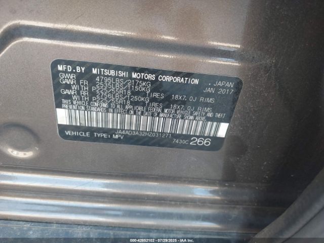 2017 MITSUBISHI OUTLANDER JA4AD3A32HZ031271 Photo 8