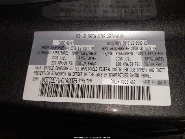 JM3TCBEY1H0142925 Mazda py