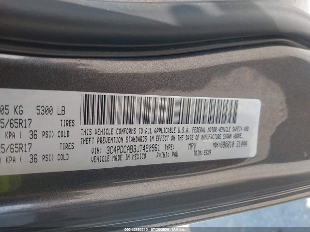 3C4PDCAB3JT490961 Dodge Journey
