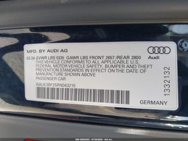 2024 AUDI A6 WAUE3BF25RN043215 Photo 8