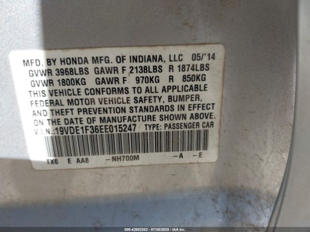 2014 ACURA ILX 19VDE1F36EE015247 Photo 8