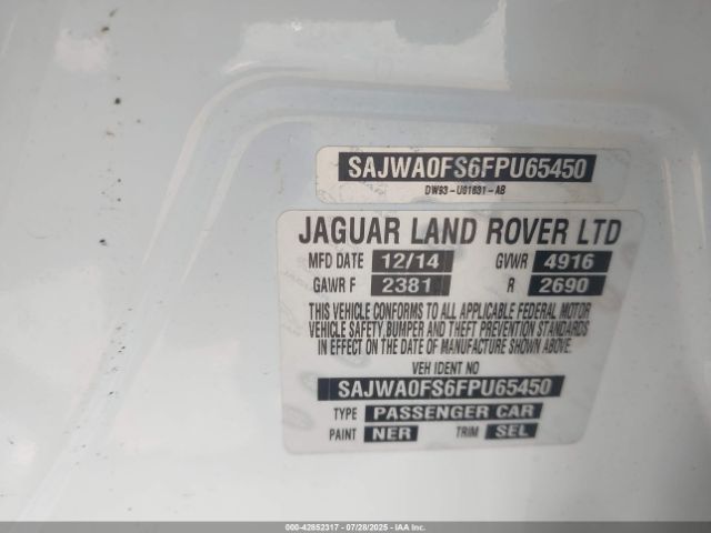 2015 JAGUAR XF SAJWA0FS6FPU65450 Photo 8