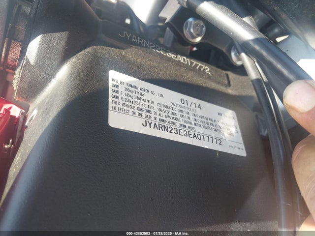 Yamaha Yzf-r1 2014 JYARN23E3EA017772 Image 10