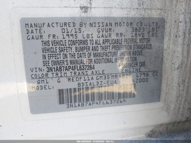 Nissan 2015 2015 3N1AB7AP4FL637264 Image 9