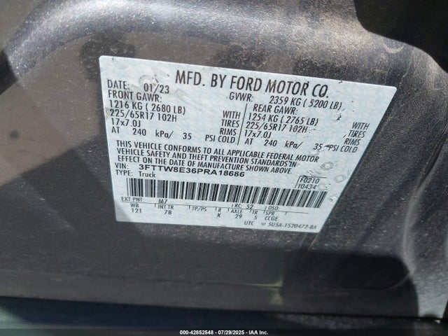 Ford 2023 2023 3FTTW8E36PRA18686 Image 9