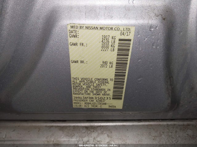 1N4AL3AP3HN350235 Nissan Altima